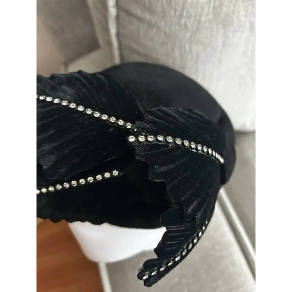 Jack McConnell Black Hat Rhinestones Church Derby EUC